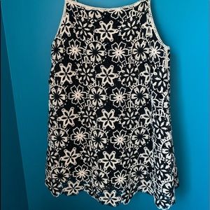 Zara crochet black and white dress.